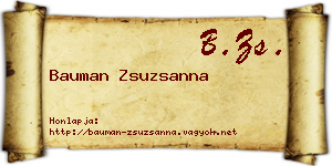 Bauman Zsuzsanna névjegykártya